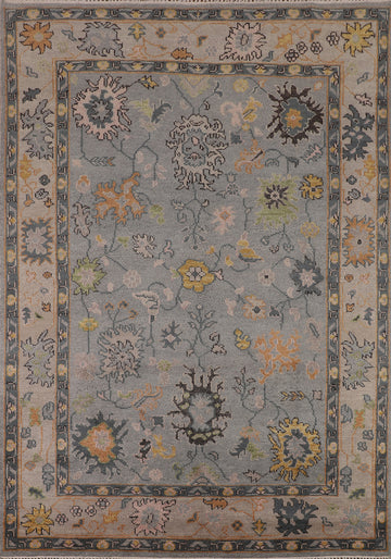 Handmade Gray Oushak Indian Area Rug 8x10