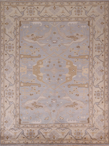 Handmade Gray Oushak Indian Area Rug 8x10