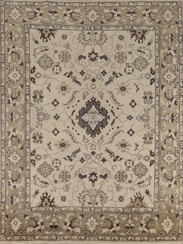 Earth Tone Wool Oushak Indian Area Rug 8x10