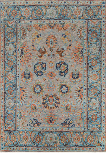Handmade Floral Oushak Indian Area Rug 9x12