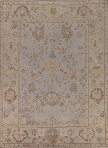 Earth Tone Wool Oushak Indian Area Rug 9x12