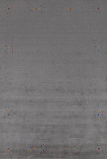 Gray Wool Gabbeh Oriental Area 9x12