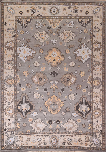 Handmade Gray Oushak Oriental Area Rug 9x12