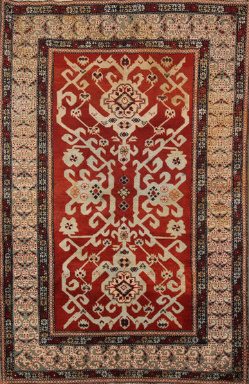 Antique Vegetable Dye Shirvan Oriental Accent Rug 3x5