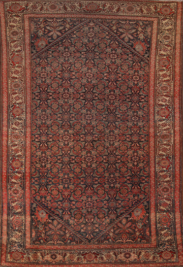 Pre-1900 Antique Vegetable Dye Senneh Persian Rug 4x6