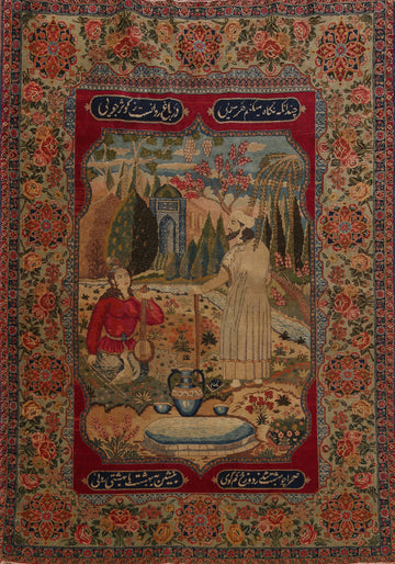 Pre-1900 Masterpiece Vegetable Dye Tabriz Persian Rug 5x6
