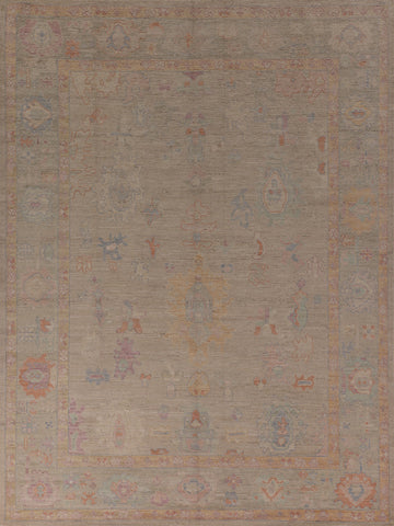 Vegetable Dye Oushak Turkish Area Rug 8x10