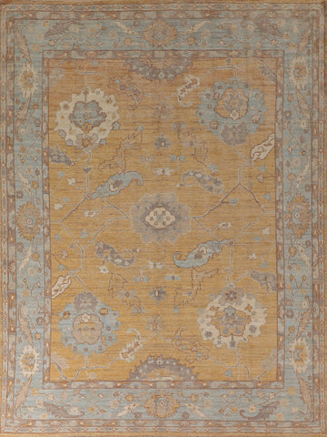 Vegetable Dye Oushak Turkish Area Rug 8x10