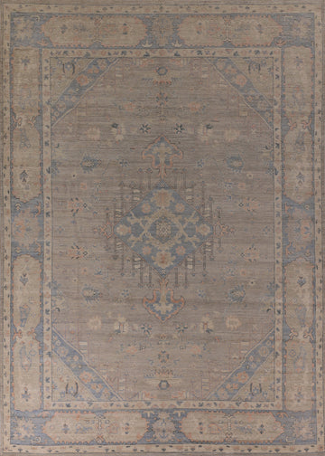 Vegetable Dye Oushak Turkish Area Rug 8x12