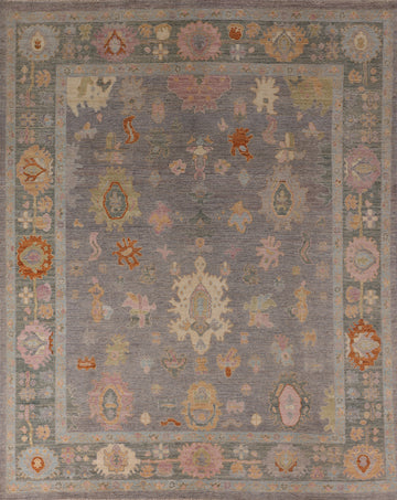 Handmade Floral Oushak Vegetable Dye Area Rug 8x10