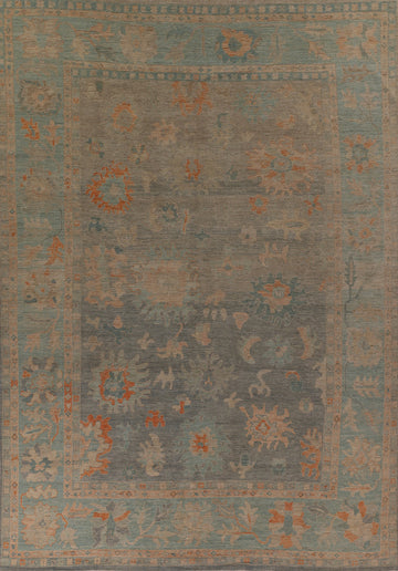 Vegetable Dye Oushak Turkish Area Rug 10x13