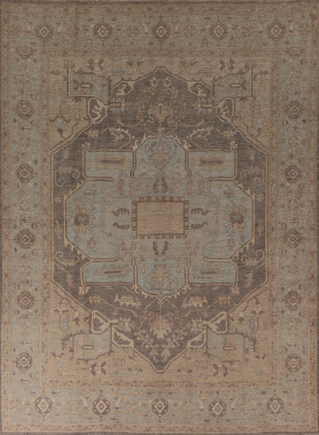 Vegetable Dye Oushak Turkish Area Rug 8x10
