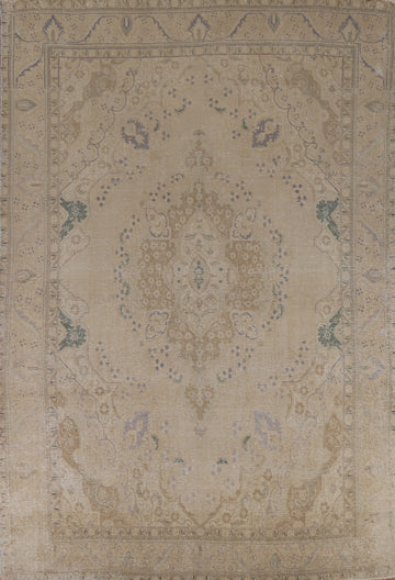 Vintage Wool Tabriz Persian Area Rug 9x13
