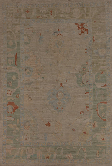 Vegetable Dye Oushak Oriental Area Rug 6x9