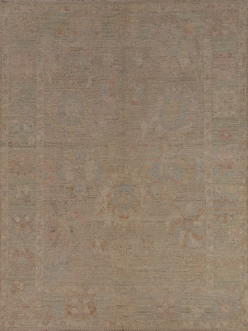 Vegetable Dye Oushak Oriental Rug 5x7