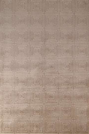 All-Over Geometric Nepalese Modern Area Rug 6x9
