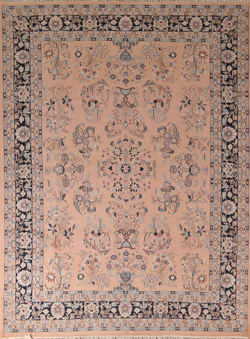 Handmade Pink Sarouk Oriental Area Rug 8x10