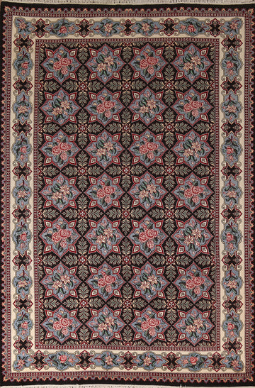 All-Over Floral Art & Craft Chinese Area Rug 6x10