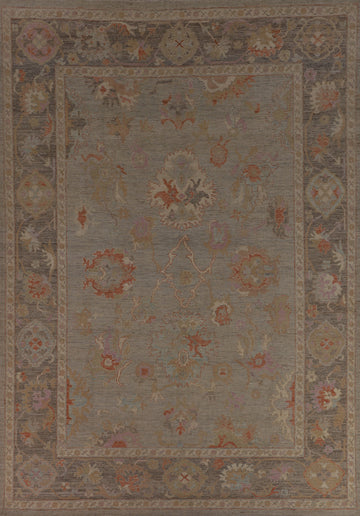 Vegetable Dye Oushak Turkish Area Rug 9x12