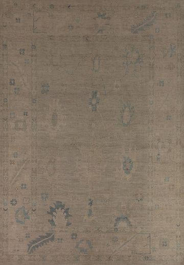 Vegetable Dye Oushak Turkish Area Rug 9x12