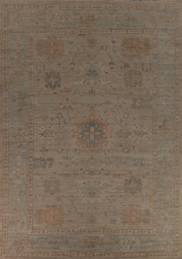 Vegetable Dye Oushak Turkish Large Rug 10x14