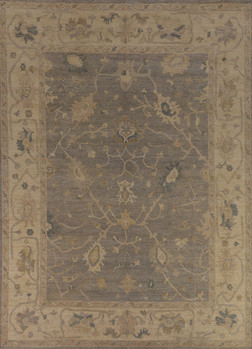 Vegetable Dye Oushak Turkish Area Rug 9x12