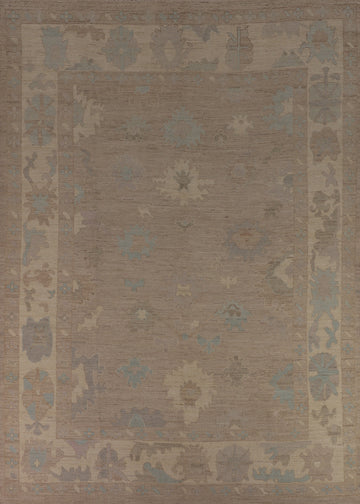 Vegetable Dye Oushak Turkish Area Rug 9x12