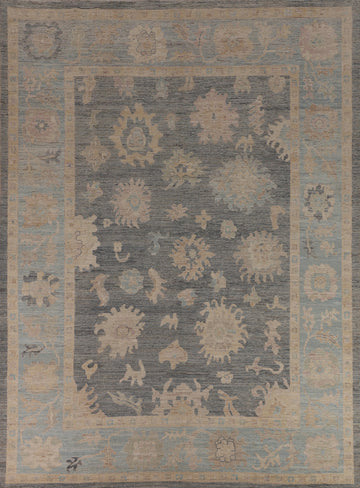 Vegetable Dye Oushak Turkish Area Rug 9x12