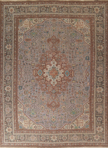 Vintage Wool Tabriz Persian Area Rug 9x12
