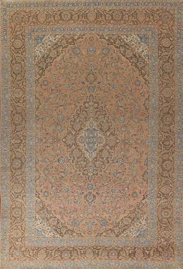Traditional Floral Mashad Persian Area Rug 9x13