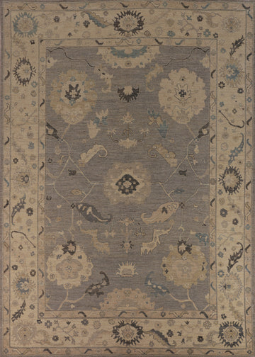 Vegetable Dye Oushak Turkish Area Rug 9x12