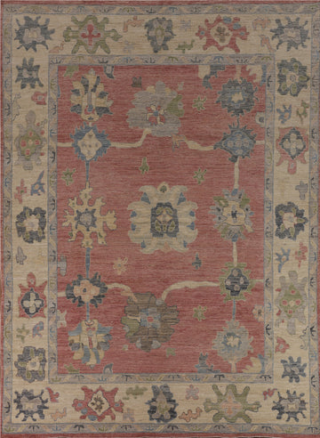 Vegetable Dye Oushak Turkish Area Rug 8x10