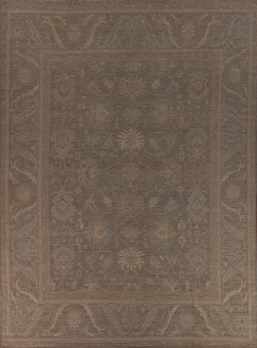 Vegetable Dye Oushak Turkish Large Rug 12x14