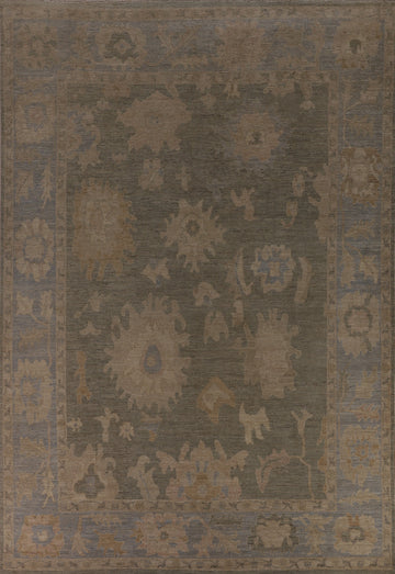 Vegetable Dye Oushak Turkish Large Rug 10x14
