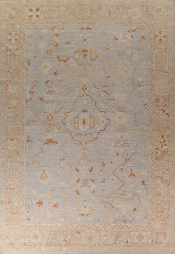 Vegetable Dye Oushak Turkish Large Rug 10x14