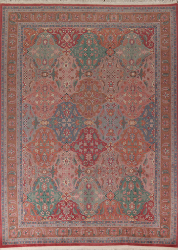 Pink Floral Aubusson Oriental Area Rug 9x12