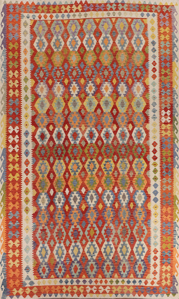 All-Over Geometric Kilim Oriental Large Rug 10x16