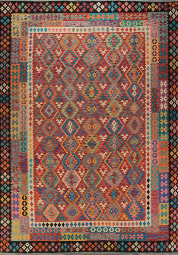 South Western Style Kilim Oriental Area Rug 10x13