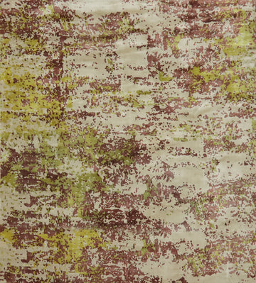 Contemporary Abstract Indian Square Rug 8x8