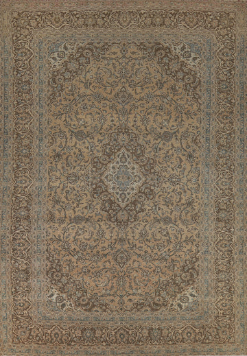 Wool Traditional Mashad Persian Area Rug 10x13