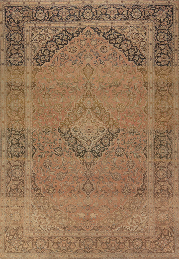 Traditional Floral Mashad Persian Area Rug 8x12
