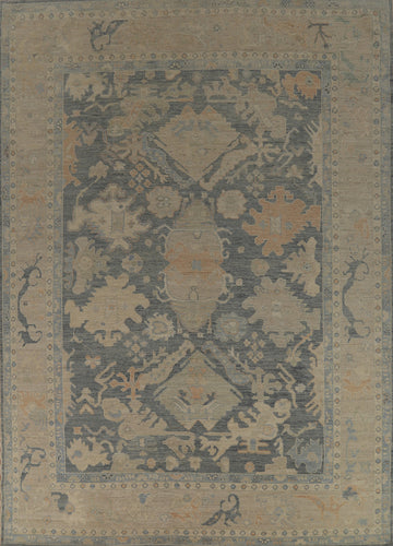 Vegetable Dye Oushak Turkish Area Rug 9x12