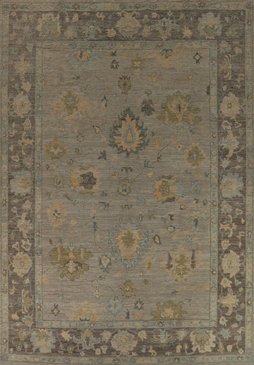 Vegetable Dye Oushak Turkish Area Rug 9x12