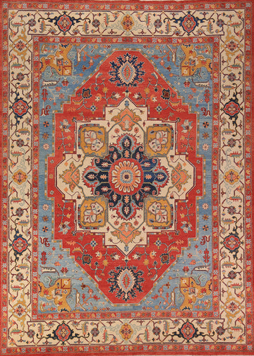 Vegetable Dye Heriz Serapi Oriental Area Rug 9x12