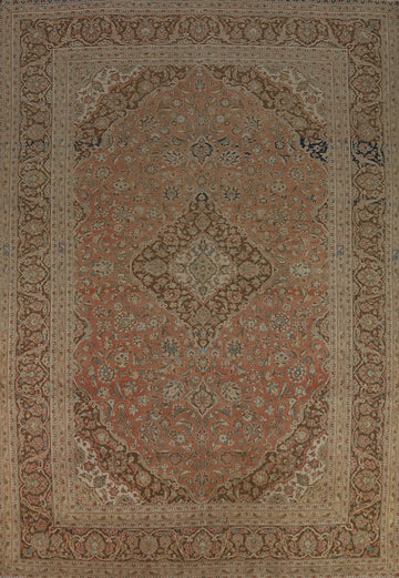Traditional Floral Mashad Persian Area Rug 10x13
