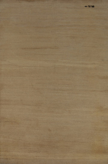 Modern Beige Wool Gabbeh Oriental Area Rug 5x8