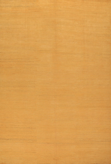 Modern Yellow Wool Gabbeh Oriental Area Rug 7x10