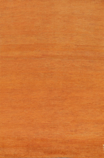 Modern Orange Gabbeh Oriental Area Rug 5x8
