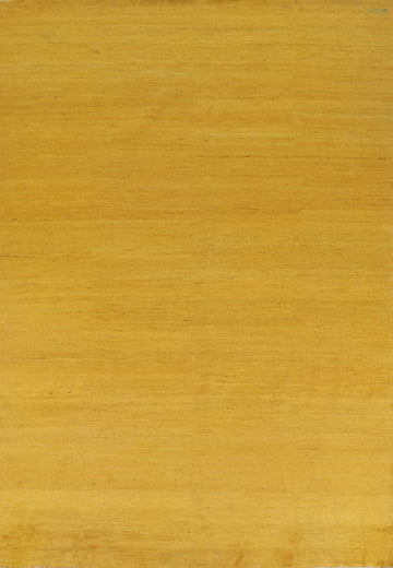 Modern Yellow Wool Gabbeh Oriental Area Rug 7x10