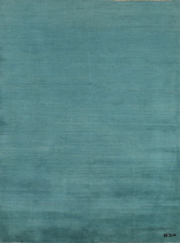 Turquoise Blue Modern Gabbeh Oriental Rug 5x7